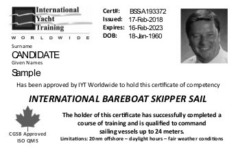 яхтенные прва iyt bareboat skipper